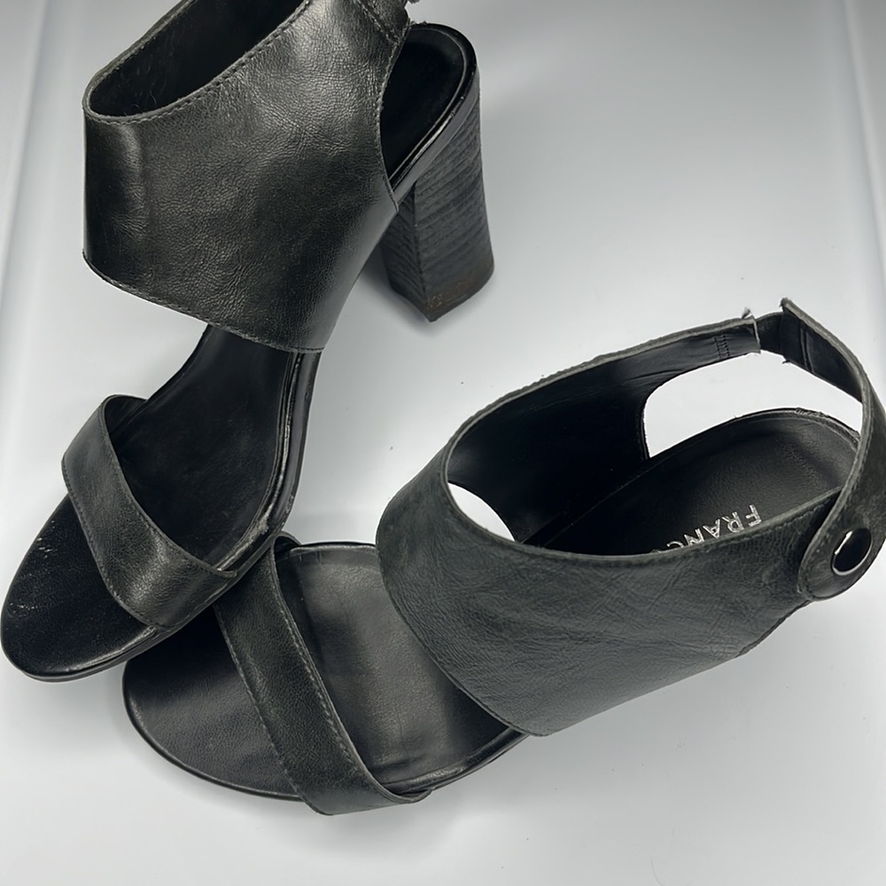 Franco Sarto Bocce Black Leather Sandals - Sz 8